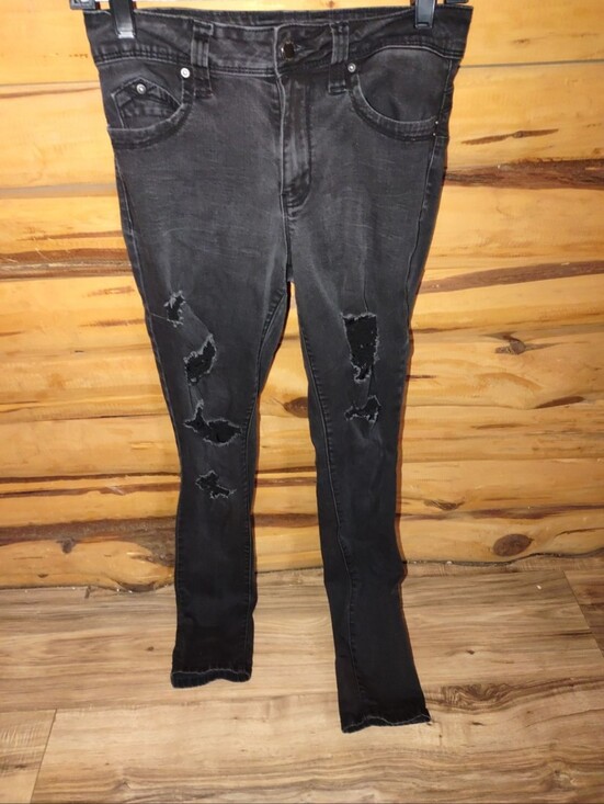 YMI Denim - (5) YMI Black Distressed Jeans